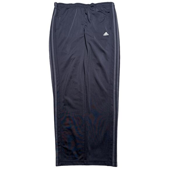 Adidas Sweat Pants M Y2K Vintage Streetwear Wide Leg Baggy Triple Tre Black - Picture 1 of 7